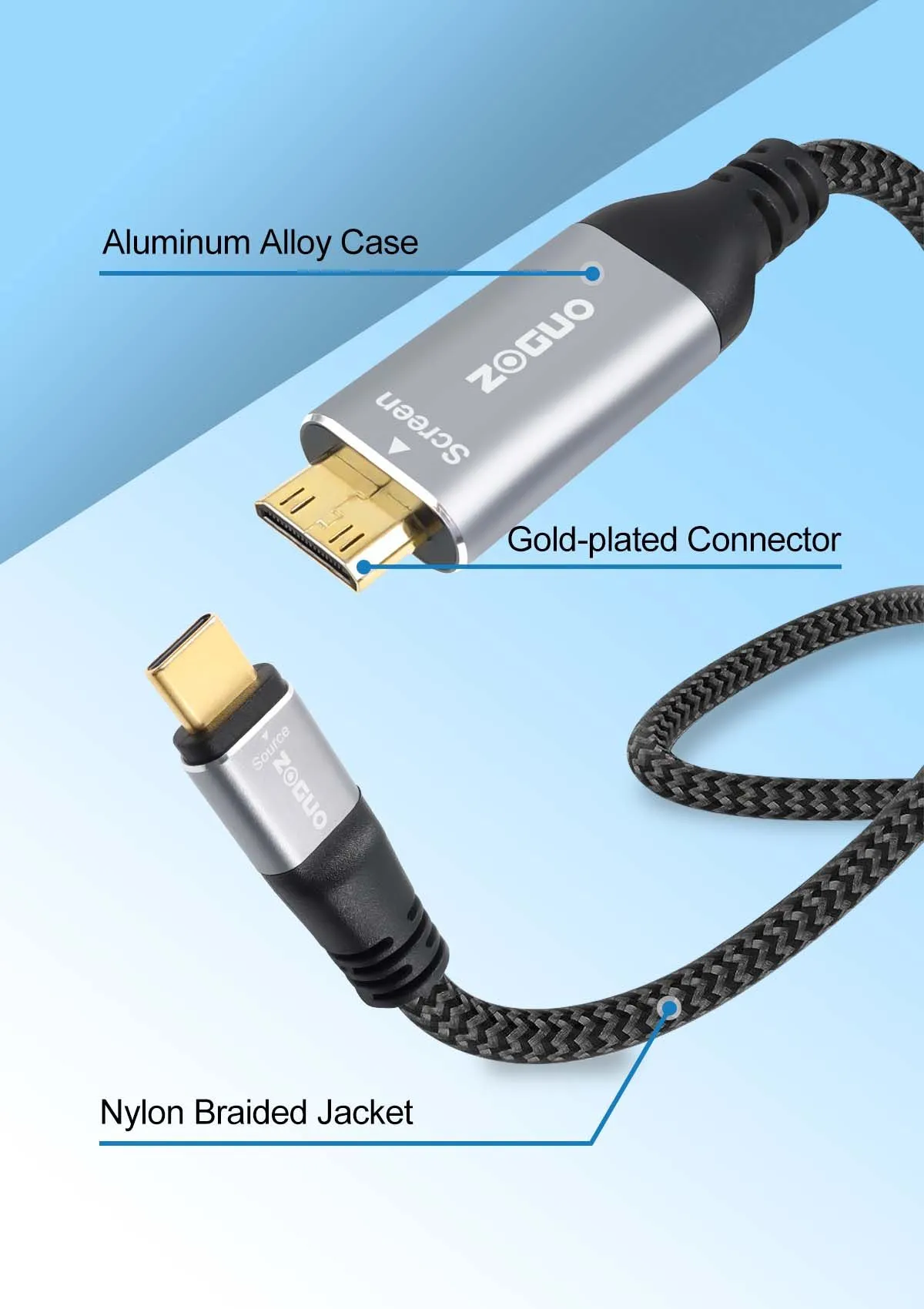 Mini HDMI TO TYPE-C ZGMH01-11